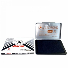 Tampon dấu Horse No.02 màu đen (hộp)