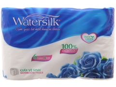 GIẤY VỆ SINH WATERSILK 3 LỚP 6 CUỘN CÓ LÕI (XÁCH)