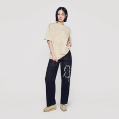 956 -  Áo ADLV Bear Applique Pigment Washing SS2024 - Be Beige - Code ADLV-24SS-SSABAQ-BEG [HÀNG CHÍNH HÃNG]