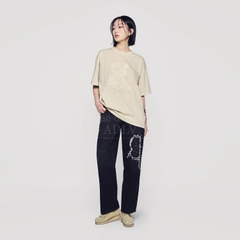 956 -  Áo ADLV Bear Applique Pigment Washing SS2024 - Be Beige - Code ADLV-24SS-SSABAQ-BEG [HÀNG CHÍNH HÃNG]