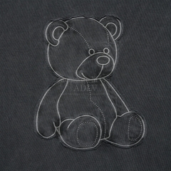 955 -  Áo ADLV Bear Applique Pigment Washing SS2024 - Xám Than Chì - Code ADLV-24SS-SSABAQ-CHA [HÀNG CHÍNH HÃNG]