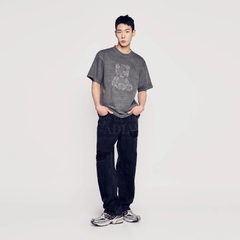 955 -  Áo ADLV Bear Applique Pigment Washing SS2024 - Xám Than Chì - Code ADLV-24SS-SSABAQ-CHA [HÀNG CHÍNH HÃNG]