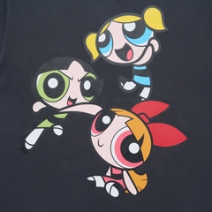 1036 -  Áo ADLV The Powerpuff Girls X Acmedelavie Big Printing Artwork - Đen Chì - Code ADLV 24SS SSBAPG CHA [HÀNG CHÍNH HÃNG]