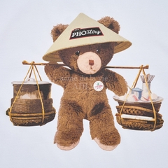 661 -  Áo ADLV x Phở Story Basket Bear - Phở Thìn - Gấu Gánh Phở - Trắng - Code ADLV 24SS SSPABK WHT [HÀNG CHÍNH HÃNG]