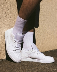 072 -  Giày Nike Air Jordan 1 Low Triple White 553558 136 | 553560 136 [HÀNG CHÍNH HÃNG]