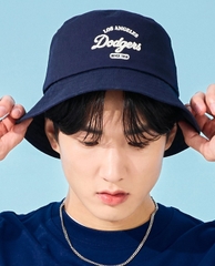 389 -  Nón MLB Bucket Unstructured Ball cap - Len - Xanh Navy - LA Dodgers Trắng [HÀNG CHÍNH HÃNG]