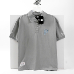 2166 - Áo Polo New Era Pennant Big P Xám [HÀNG CHÍNH HÃNG]