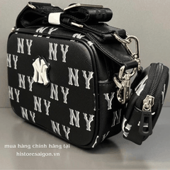 1014 -  Túi MLB NY Monogram Dia New York Black - Túi Đeo Chéo - Đen - Code 7ACRM084N 50BKS [HÀNG CHÍNH HÃNG]