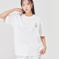 1023 -  Áo MLB Heart Small Logo New York Yankees Ivory - Trái Tim Trắng - Code 3ATSH0143 50IVS [HÀNG CHÍNH HÃNG]