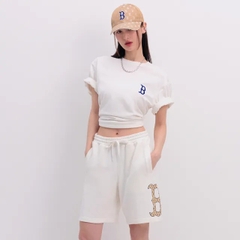 1055 -  Áo MLB Classic Monogram Big Lux Boston Red Sox Cream - Trắng Kem - Code 3ATSM0343 43CRS [HÀNG CHÍNH HÃNG]