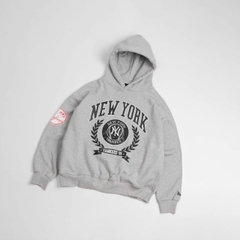 2017 - Áo Hoodie New Era NY New York Yankess Laurel Xám Trắng [HÀNG CHÍNH HÃNG]