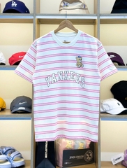 2234 - Áo New Era Yankee Gấu Trắng Kem Sọc Hồng [HÀNG CHÍNH HÃNG]