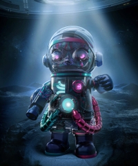 1498 - Molly Clot 400% - POPMART MEGA SPACE MOLLY 400% Clot Alienegra [CHÍNH HÃNG]