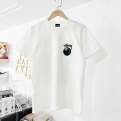 1386 - Áo Stussy 8 Ball Tea Pigment Dyed Trắng [HÀNG CHÍNH HÃNG]