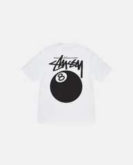 1386 - Áo Stussy 8 Ball Tea Pigment Dyed Trắng [HÀNG CHÍNH HÃNG]