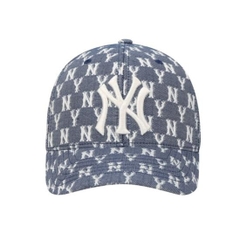 998 -  Nón MLB Monogram NY Denim FW Unisex Street Style - Code 32CPFE011-50N [HÀNG CHÍNH HÃNG]