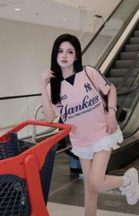 1940 - Áo Polo New Era NY New York 03 Jersey Hồng [HÀNG CHÍNH HÃNG]