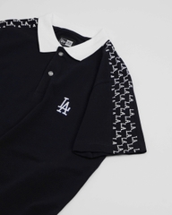 2213 - Áo Polo New Era LA Mono Logo Vai Xanh Navy [HÀNG CHÍNH HÃNG]