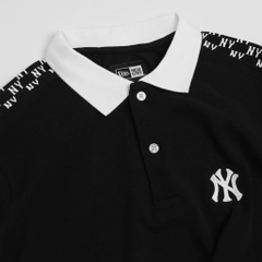 2198 - Áo Polo New Era NY Mono Logo Vai Đen [HÀNG CHÍNH HÃNG]
