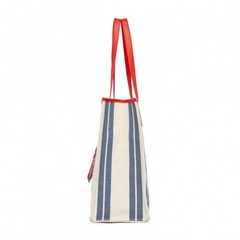 708 -  Túi MLB Tote Ethnic Stripe Bag Boston Red Sox - Navy - Code 3AORL0323 43NYL [HÀNG CHÍNH HÃNG]