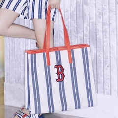 708 -  Túi MLB Tote Ethnic Stripe Bag Boston Red Sox - Navy - Code 3AORL0323 43NYL [HÀNG CHÍNH HÃNG]
