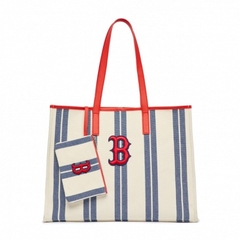 708 -  Túi MLB Tote Ethnic Stripe Bag Boston Red Sox - Navy - Code 3AORL0323 43NYL [HÀNG CHÍNH HÃNG]