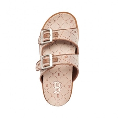 990 -  Dép MLB Double Slides Dia Mono Boston Redsox Biege - Code 3ALPCTM33 43BGS [HÀNG CHÍNH HÃNG]