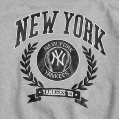 2017 - Áo Hoodie New Era NY New York Yankess Laurel Xám Trắng [HÀNG CHÍNH HÃNG]