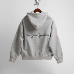 2017 - Áo Hoodie New Era NY New York Yankess Laurel Xám Trắng [HÀNG CHÍNH HÃNG]