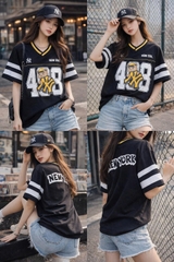 2570 - Áo New Era New York Yankess 4 Gấu 8 Đen [HÀNG CHÍNH HÃNG]