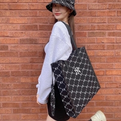 744 -  Túi MLB Tote Mono Diamond Jackquard NY Black - Đen - Code 3AORM012N 50BKS [HÀNG CHÍNH HÃNG]