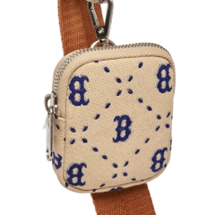503 -  Túi MLB Dia Monogram Jacquard Boston Red Sox Logo Navy - Nâu Nhạt Monogram - Code  3ACRM013N-43SAL [HÀNG CHÍNH HÃNG]
