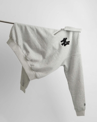 2257 - Áo Sweater New Era Quater Zipper NY New York Yankees Gấu Trắng Xám [HÀNG CHÍNH HÃNG]