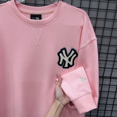 2125 - Áo Sweater New Era NY Xù Hồng Pink [HÀNG CHÍNH HÃNG]