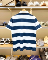 2184 - Áo Polo New Era NY Chìm Xanh Navy Sọc Trắng [HÀNG CHÍNH HÃNG]