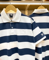 2184 - Áo Polo New Era NY Chìm Xanh Navy Sọc Trắng [HÀNG CHÍNH HÃNG]