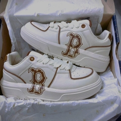 238 -  Giày MLB Liner Big B Monogram - Trắng Viền Nâu LV - Code 3ASXCLR3N-43BRS [HÀNG CHÍNH HÃNG]