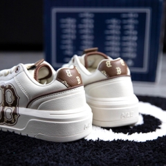 238 -  Giày MLB Liner Big B Monogram - Trắng Viền Nâu LV - Code 3ASXCLR3N-43BRS [HÀNG CHÍNH HÃNG]