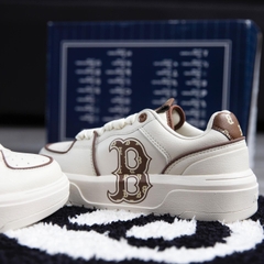 238 -  Giày MLB Liner Big B Monogram - Trắng Viền Nâu LV - Code 3ASXCLR3N-43BRS [HÀNG CHÍNH HÃNG]