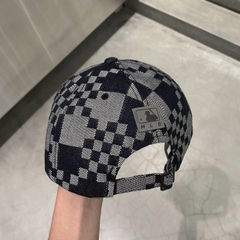 999 -  Nón MLB Monogram Checker Board Big B Denim FW Unisex Street Style - Code 3ACPCC12N 43BKS [HÀNG CHÍNH HÃNG]