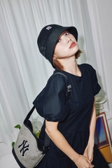 1778 - Túi MLB Basic Logo Canvas Bucket Bag New York Yankees Black 3ABMS072N-50BKS [HÀNG CHÍNH HÃNG]