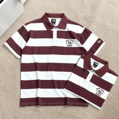 2232 - Áo Polo New Era NY Chìm Đỏ Sọc Trắng [HÀNG CHÍNH HÃNG]