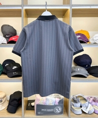 2684 - Áo Polo New Era NY Basic Xám Đen Sọc [HÀNG CHÍNH HÃNG]