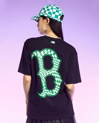 545 -  Áo MLB Big B Boston Checkerboard Logo - Đen - Code 3ATSO0233-43BKS [HÀNG CHÍNH HÃNG]