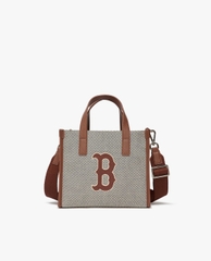 441 -  Túi MLB Canvas Basic Big Logo Small Tote Bag - D. Brown - Code 3AORS062N-43BRD [HÀNG CHÍNH HÃNG]
