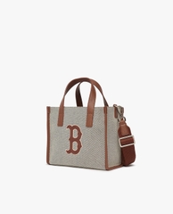 441 -  Túi MLB Canvas Basic Big Logo Small Tote Bag - D. Brown - Code 3AORS062N-43BRD [HÀNG CHÍNH HÃNG]