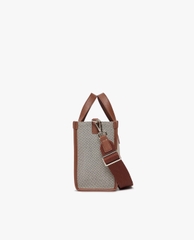 441 -  Túi MLB Canvas Basic Big Logo Small Tote Bag - D. Brown - Code 3AORS062N-43BRD [HÀNG CHÍNH HÃNG]