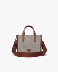 441 -  Túi MLB Canvas Basic Big Logo Small Tote Bag - D. Brown - Code 3AORS062N-43BRD [HÀNG CHÍNH HÃNG]