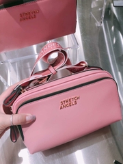 605 -  Túi Đeo Chéo Stretch Angels Panini Metal Logo Solid Bag Pink Màu Hồng SUMR01911-PK [HÀNG CHÍNH HÃNG]