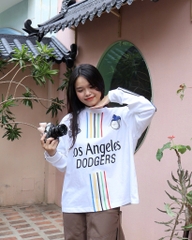 2245 - Áo Sweater New Era Los Angeles Baseball MLB Trắng Kem [HÀNG CHÍNH HÃNG]